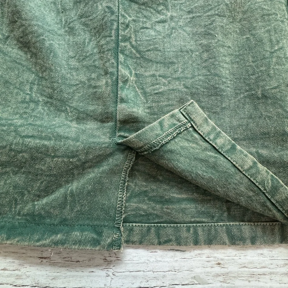 NWT EarthBound Cargo Skirt Tie Dye Button Fly with tie Belt M
